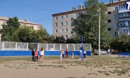 Во дворах установили спортивные площадки